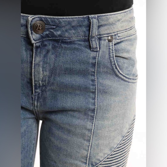 Pierre Balmain Low-Rise Distressed Skinny Leg Jeans - Picture 14 of 15